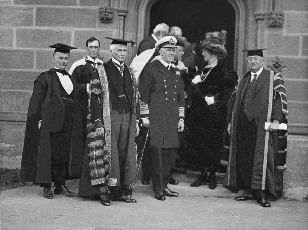 J. J. C. Bradfield, pictured here, received the University of Sydney’s first engineering doctorate in 1924, a Doctor of Science in Engineering, awarded for his thesis The city and suburban electric railways and the Sydney Harbour Bridge, which set out his integrated plan for Sydney’s electrified suburban railways, the underground city railway, and the Harbour Bridge as one transport system.